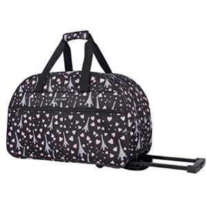 Betsey Johnson Paris Love 22" Rolling Duffle